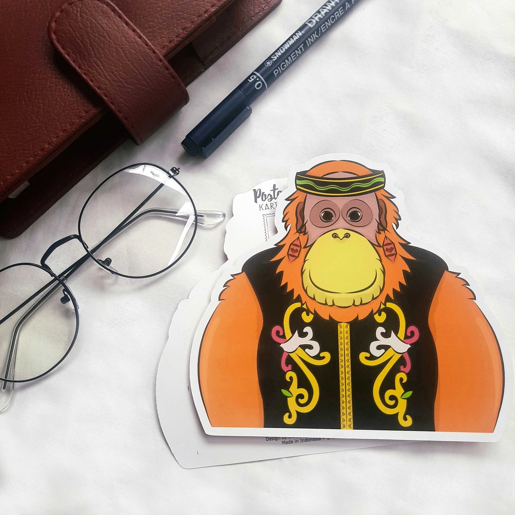 

Orangutan Postcard (Shape Card) - Kartu Pos