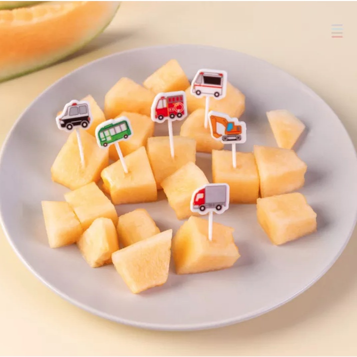 [DEASHOP] GARPU BUAH MODEL CAR - MINIATUR MOBIL / DESSERT FORK EYE / GARPU ANAK / HIASAN BEKAL MAKAN ANAK / TUSUKAN BENTO BUAH / CHILDREN FRUIT FORK DECORATION DESSERT TOOTHPICKS