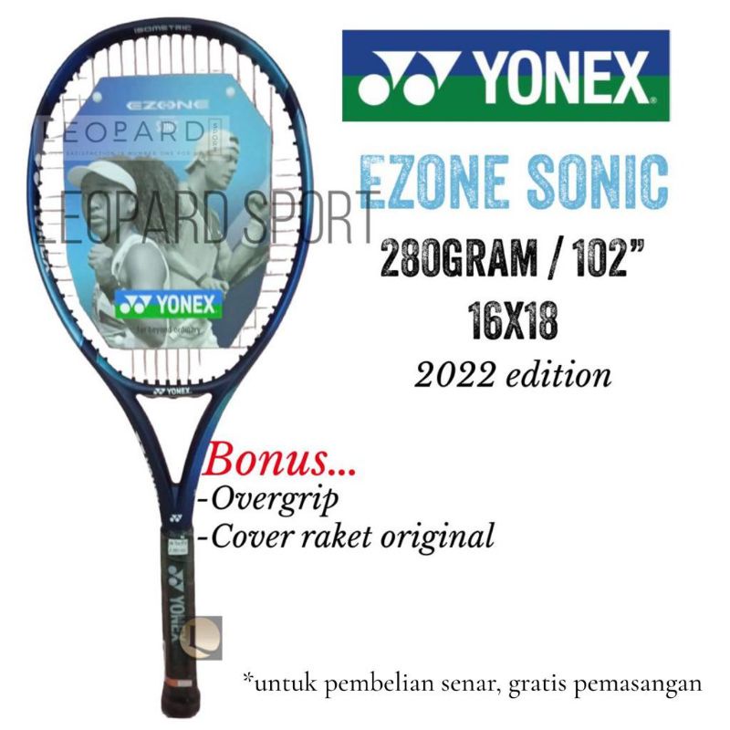 Raket Tenis Yonex EZONE SONIC 102 280g Sky Blue 2022 / Tennis Racket