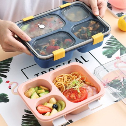 IKILOSHOP Kotak Makan Bersekat Sekat 3 sekat 4 sekat Anti Bocor BPA Free Bento Box Food Grade