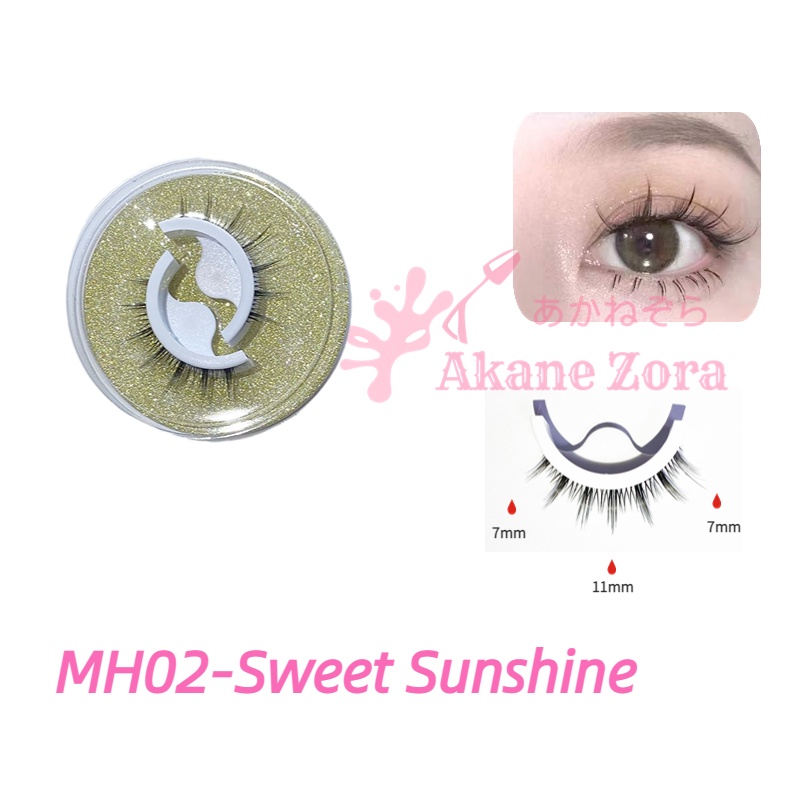 MOMO Bulu Mata Palsu Tanpa Lem False Eyelashes Tidak Perlu Lem False Eyelashes Magnetik Bulu Mata Palsu Natural