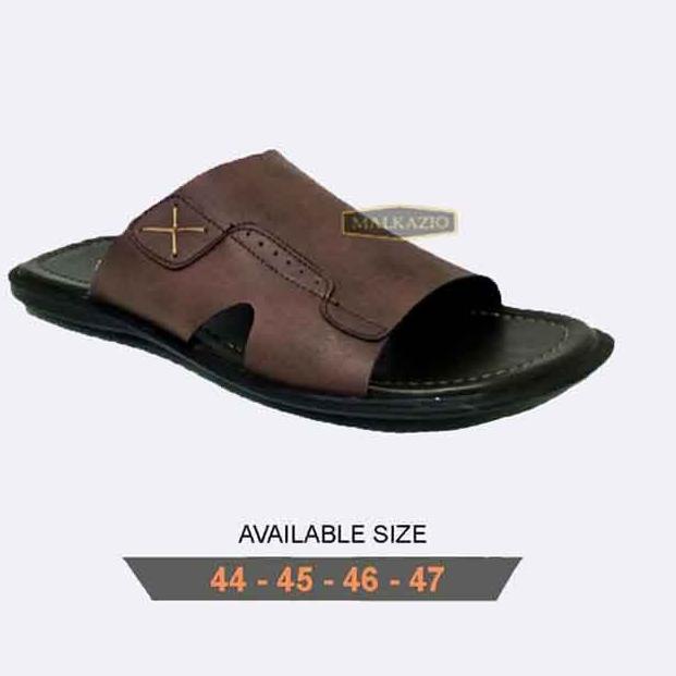 BIG SIZE Sandal Pria Ukuran Besar 44-45-46-47 Sendal Kulit Murah - 47