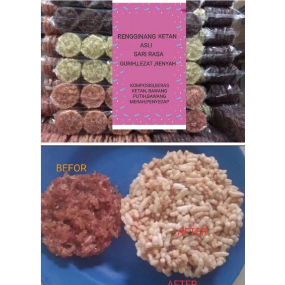 

RENGGINANG MENTAH ANEKA RASA 30PCS GURIH/RENYAH