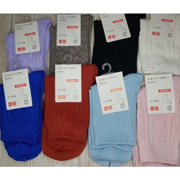 UNIQLO SOCKS KAOS KAKI WANITA PANJANG ORIGINAL BANYAK WARNA