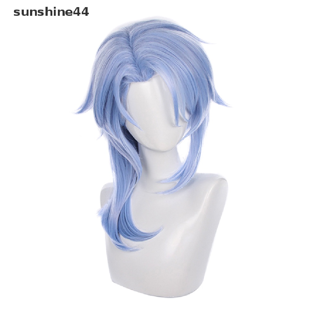 Sunshine Wig / Rambut Palsu Model Anime Genshin Impact Kamisato Ayato Untuk Cosplay