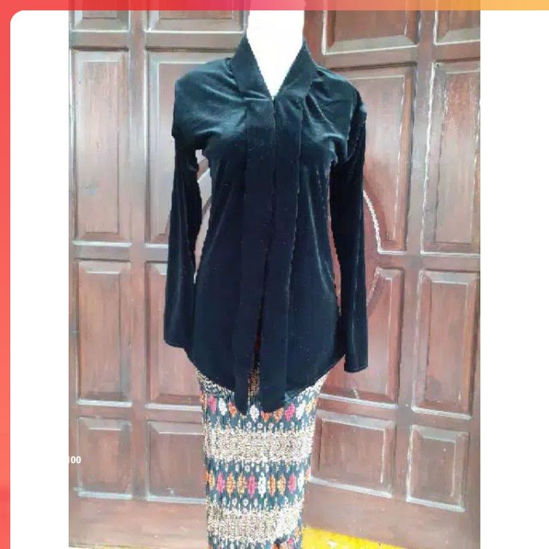 Kebaya Bludru Kartini / Kebaya Hijab Leher V (Bahan Tebal) Kebaya Bludru