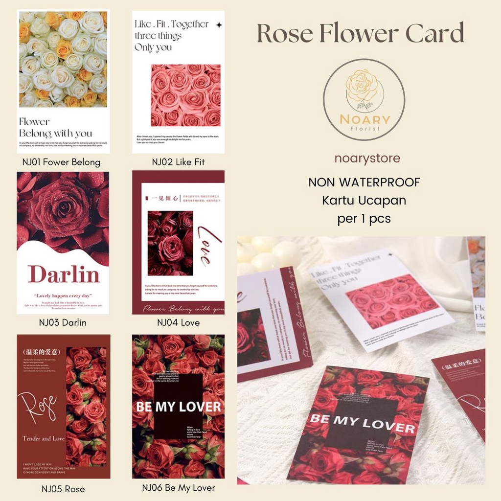 Rose Flower Card Kartu Ucapan