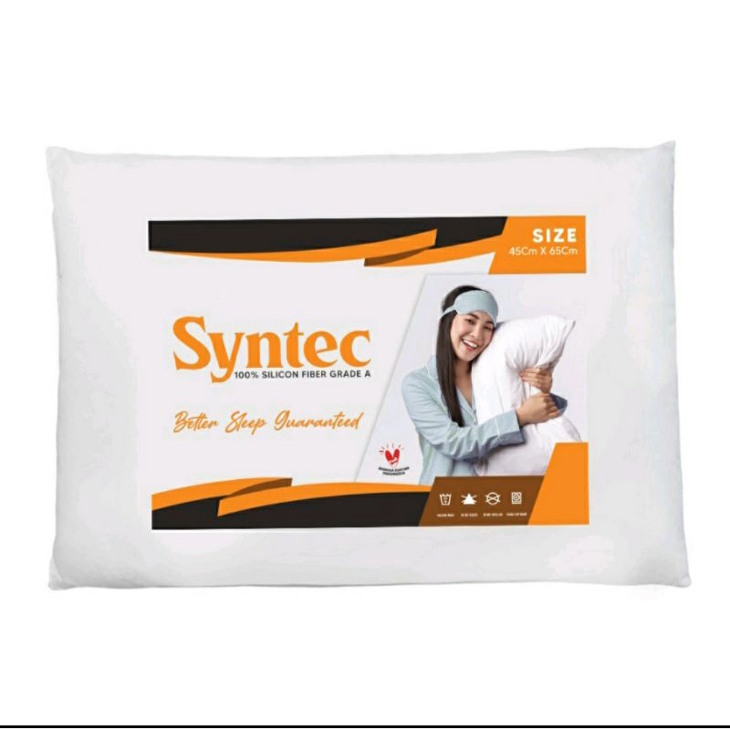 Bantal Tidur Syntec 100% Silicon Fiber Grade A ( Uk. 45cm x 65cm)