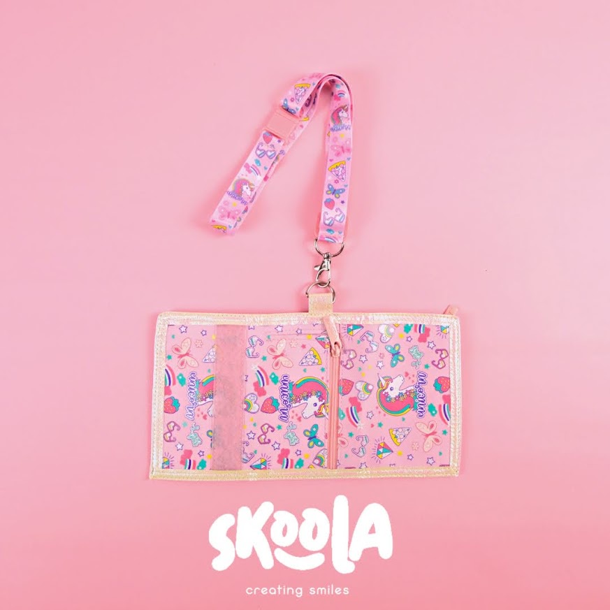 Skoola Dompet Mini Lanyard Anak Perempuan Unicorn Cat Mermaid Lucu - Rira Dara Aira