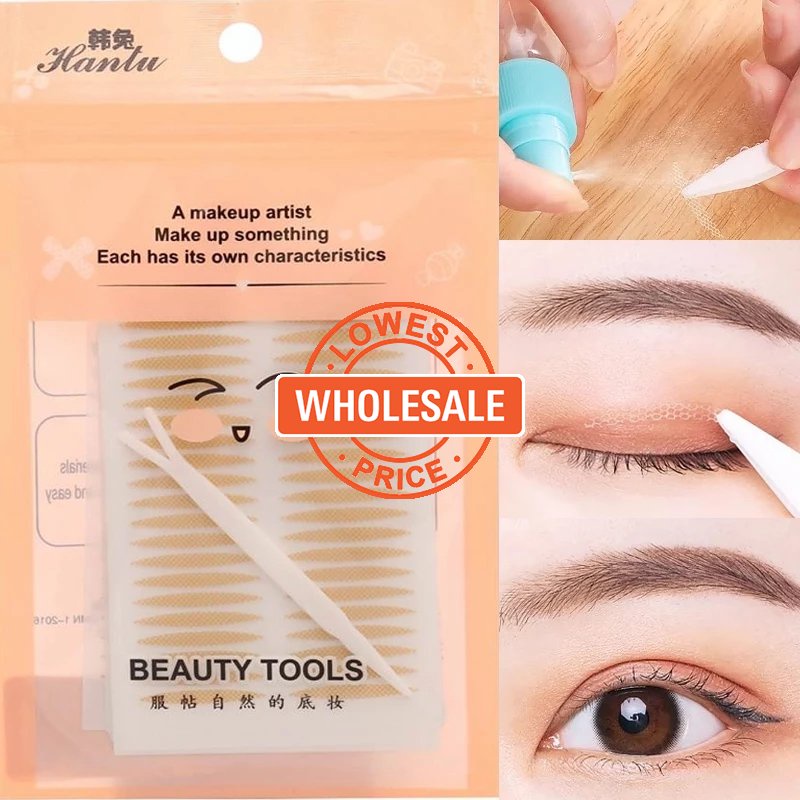 120pcs / Set Patch Stiker Tempelan Pembuat Lipatan Mata Invisible Untuk Makeup