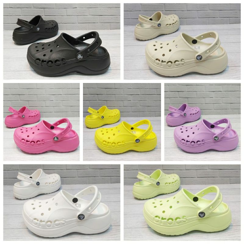 CROCS CLASSIC BAYA CLOG WEDGES WOMEN SANDAL 6cm