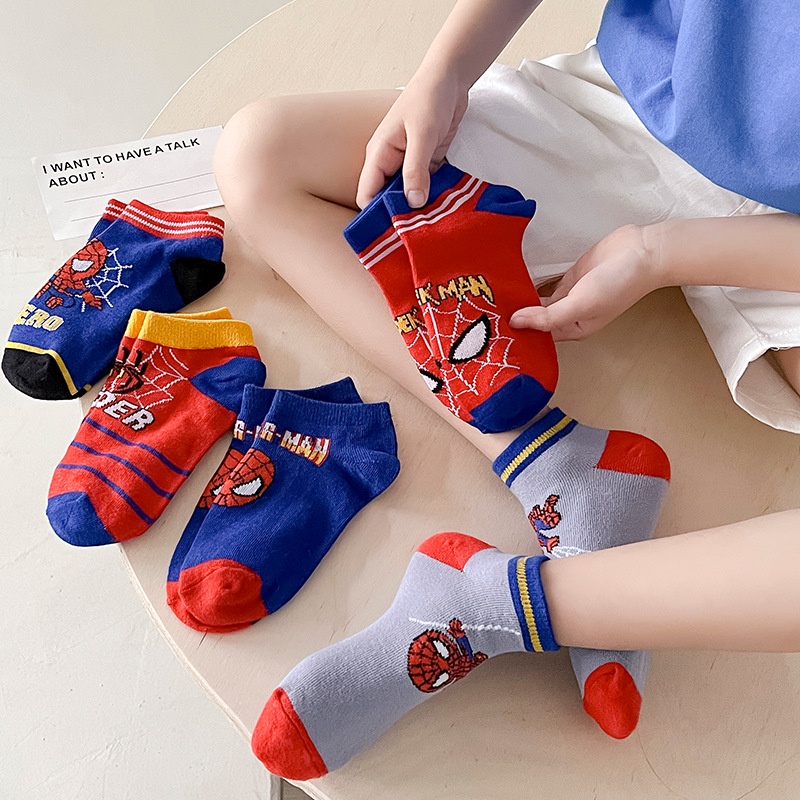 ELFYDO KS25 Kaos Kaki Anak Laki Laki Spiderman