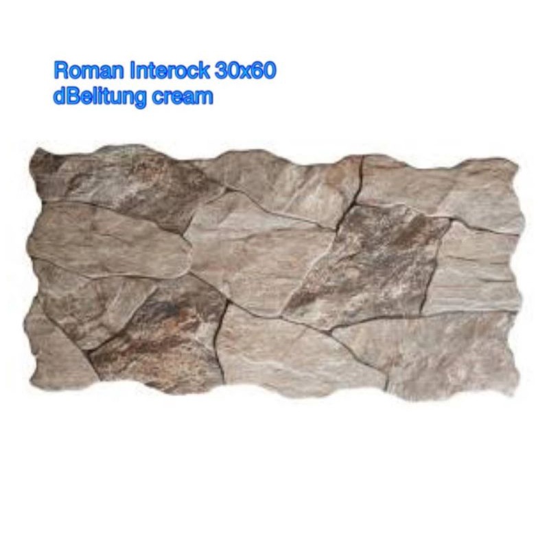 Roman interlock dBelitung (grey,brown,cream) size 30x60 kw 1