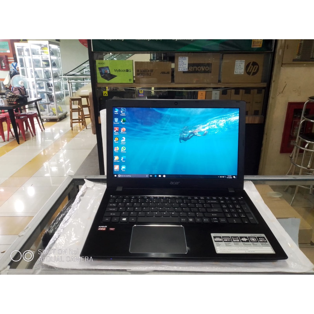 LAPTOP LEPTOP ACER  AMD A12 RAM 8GB  HDD 1TB VGA RADEON 2GB 15 INCH GENERASI BARU WINDOWS10 GAMING DESIGN SIAP PAKAI