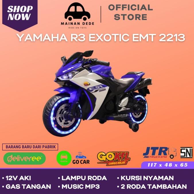 Mainan Anak Motor Aki R3 Yamade Yamaha EMT 2213 Exotic Sport stock ada