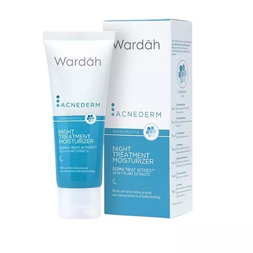 PROMO WARDAH ACNEDERM NIGHT/Cream.Malam Jerawat/Night Cream Acne