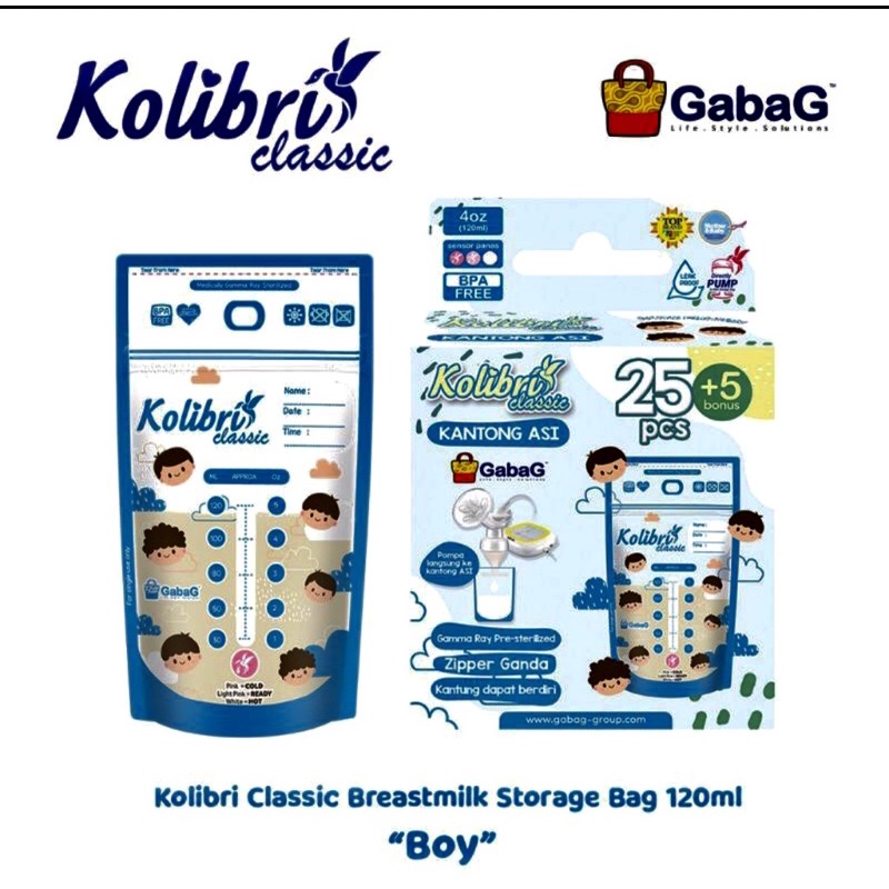 GABAG Kantong Asi 120 ml/ breastmilk storage SENSOR PANAS