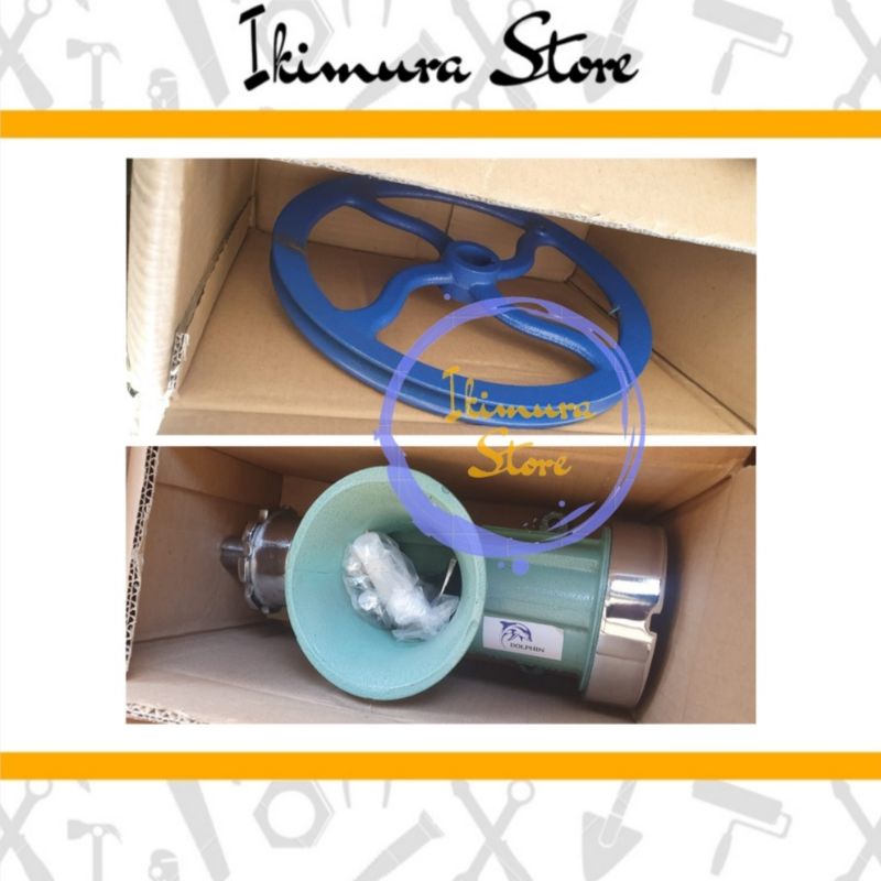 Meat Grinder / Gilingan Daging No.32 + Pully Heavy Duty Merah /Biru