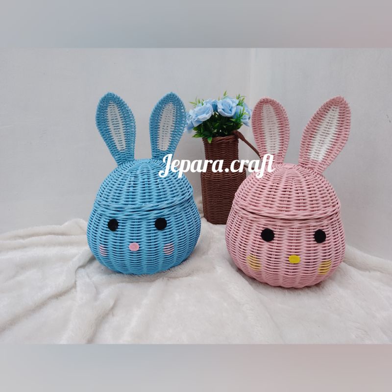 

Happy Rabbit - Kelinci Tempat Souvenir/Hampers/Telur Dengan Tutup