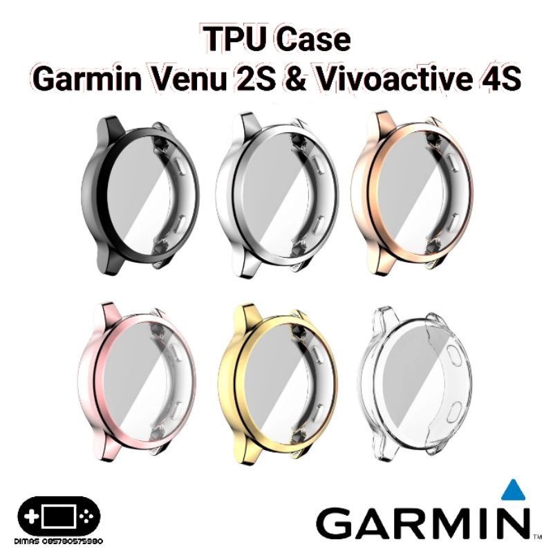 TPU Case Garmin Venu 2S &amp; Vivoactive 4S Soft Silicone Silikon Cover Silicon Bumper