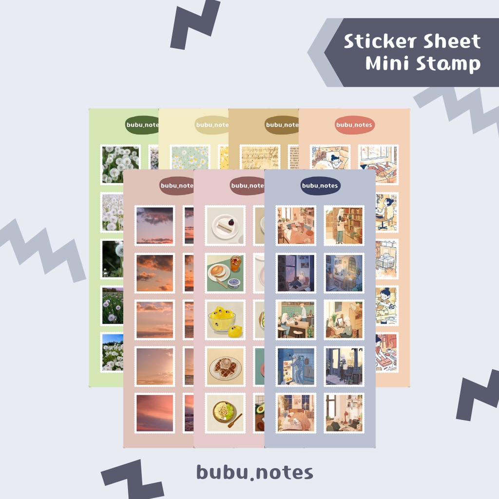 

Long Sticker Sheet Stamp Aesthetic Journal Planner Bujo Journaling Tumblr Scrapbook