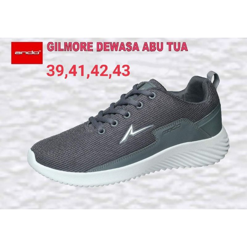 SEPATU ANDO - SEPATU GILMORE D.GREY - SEPATU GILMORE BLACK/WHITE- LEMAR GREY - DION GREY  - SEPATU P