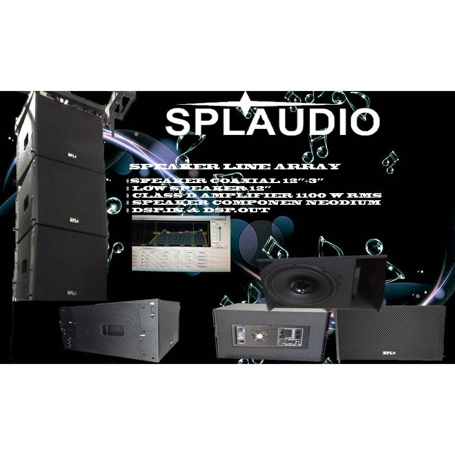 Speaker Line Array Aktive 12in SPL AUDIO