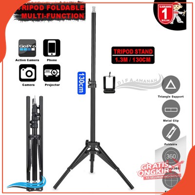 TRIPOD BESI PANJANG bahan besi kuat tripod 3113 untuk kamera atau dudukan hp free clip u