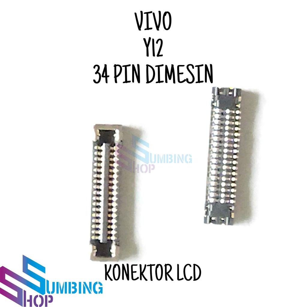 Konektor Lcd Soket Lcd Fpc Vivo Y12 34 Pin Dimesin