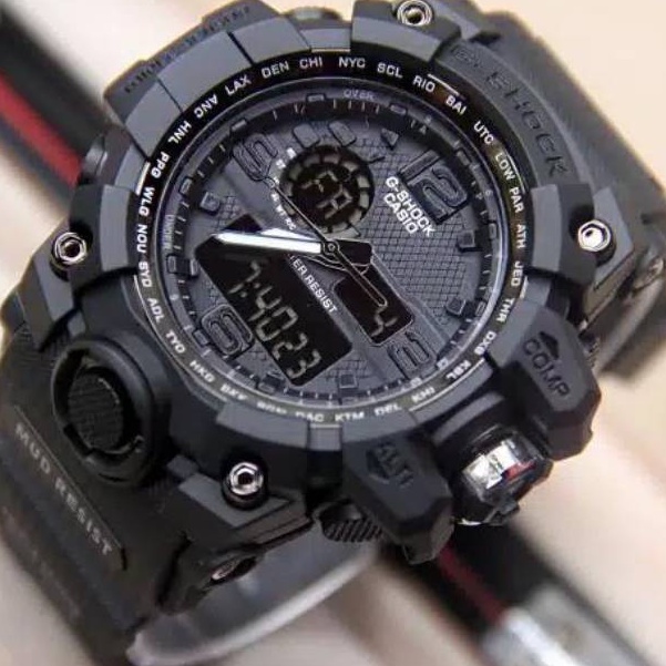 WATER RESIST G-Shock GWG 1000 Gshock Digital Double Time Rubber Jam Tangan Pria