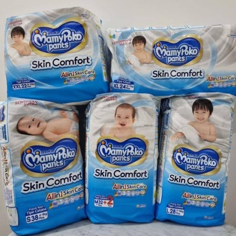 Jual MAMYPOKO SKIN COMFORT / EXTRA DRY / PAMPERS BABY POPOK CELANA S M