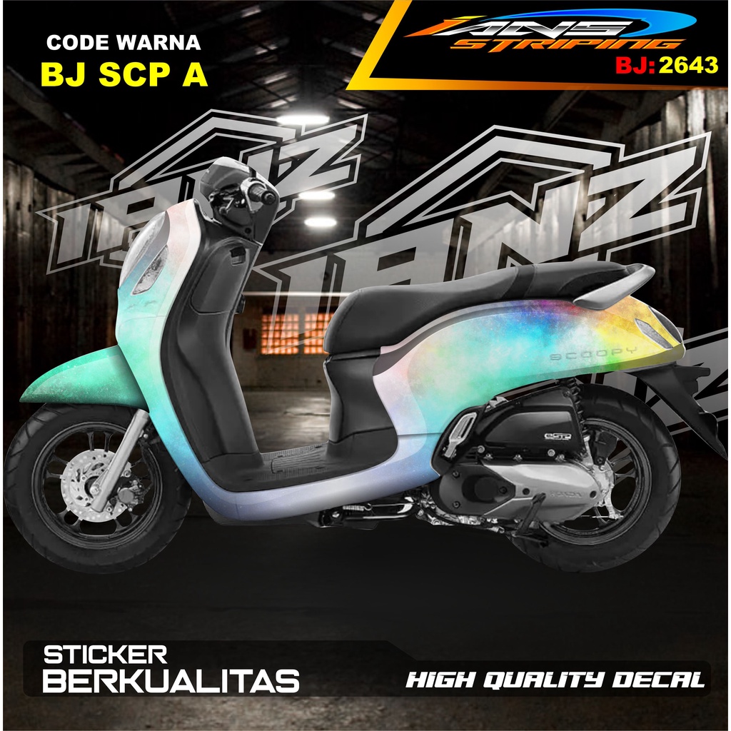 STICKER DECAL HONDA SCOOPY FULL BODY NEW DESAIN LIMITED EDITION / STICKER VARIASI SCOOPY TERBARU  / STICKER SCOOPY