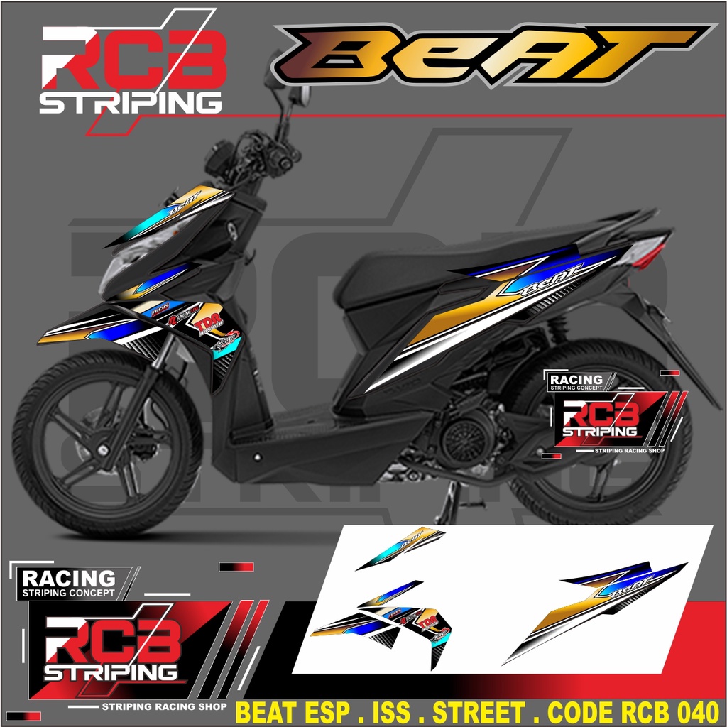 Striping Beat Variasi - Beat Street / Beat Fi Esp / Beat Iss / Beat Fi New - 2016 - 2019 RCB 040
