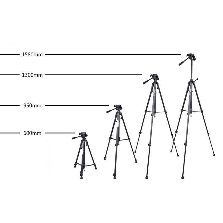 Weifeng Portable Lightweight Tripod Stand Max Height 1.58m - WT-3540