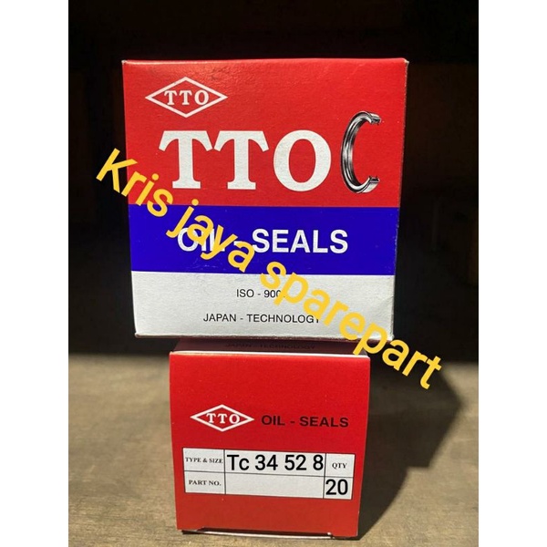 Oil seal merk TTO seri tc 34 52 8, tc 34 47 7, tc 8.85 20 5, tc 22 42 5, tc 22 40 8, tcv 22 35 8, tc