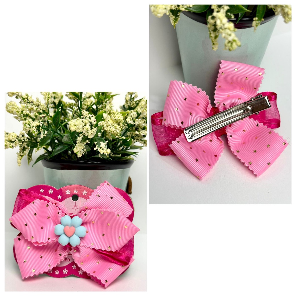 HANDMADE JEPITAN PITA ANAK ANAK CEWEK MOTIF STAR POLKADOT