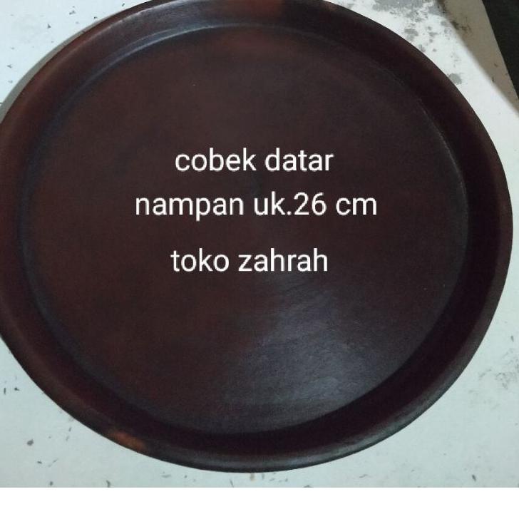 Hot Sale Tatakan Cobek datar /Nampan teko /Piring Tebal Tanah Liat uk.26-27cm/Cobek Media bertelur i