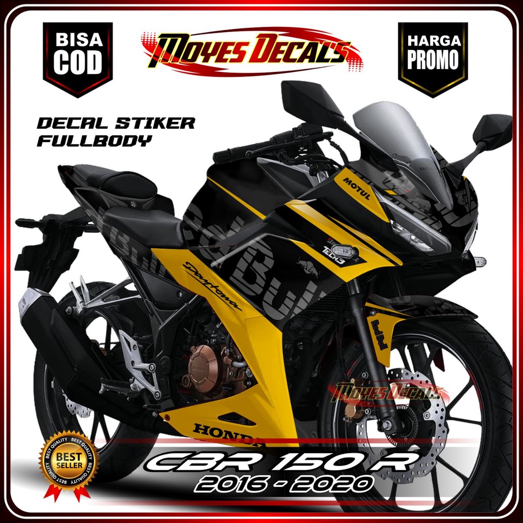 BISA COD Decal Stiker CBR 150 R 2016-2020 Full Body Motif Redbull Warna Merah