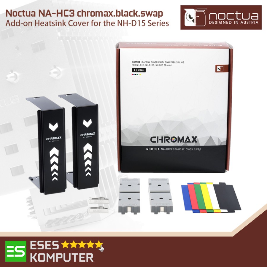 Noctua NA-HC3 Chromax Black Swap | Heatsink Cover for NH-D15 Series