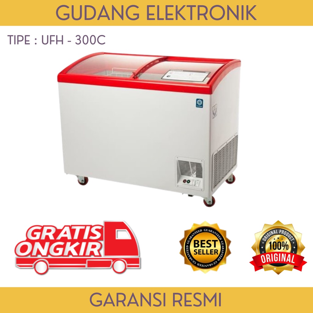 FREEZER BOX SLIDING MASPION UFH -300C - 300 LITER - GRATIS ONGKIR SERANG