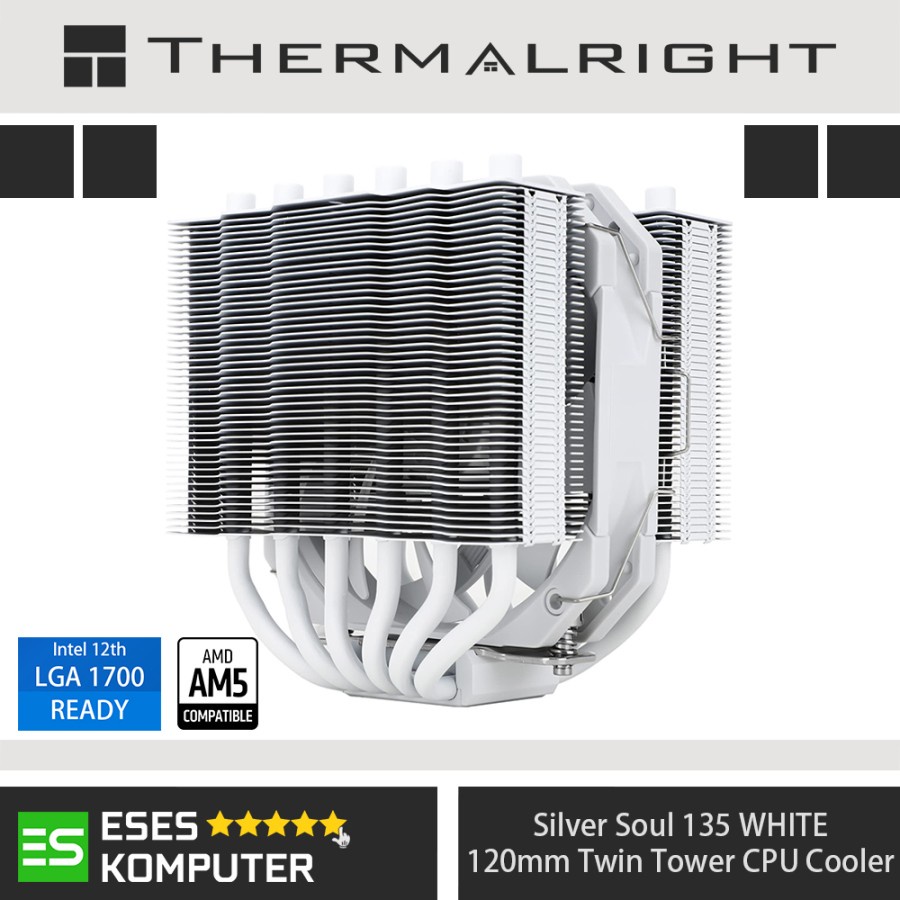 HSF THERMALRIGHT Silver Soul 135 WHITE | 120mm Twin Tower CPU Cooler