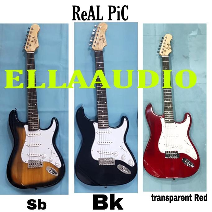 Gitar Elektrik Stinger Stratocaster Tobacco Black Sst-10