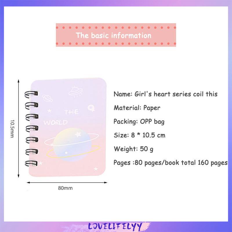 

A7 Rollover Coil Buku Mahasiswa Saku Buku Kecil Mini Notebook Diary Portable Office Notepad -LOY