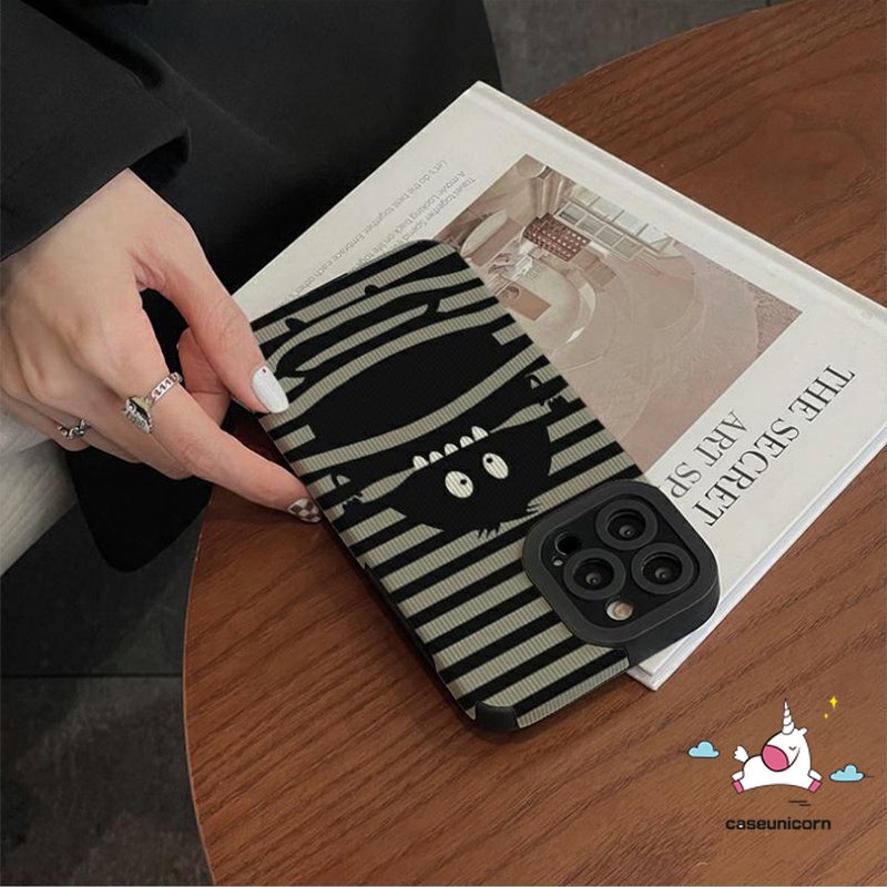 Soft Case Silikon Tekstur Kulit Monster Kecil Shockproof Untuk iPhone 11 14 13 12 Pro Max 7 8 Plus XR 7Plus X XS Max 14Pro Max