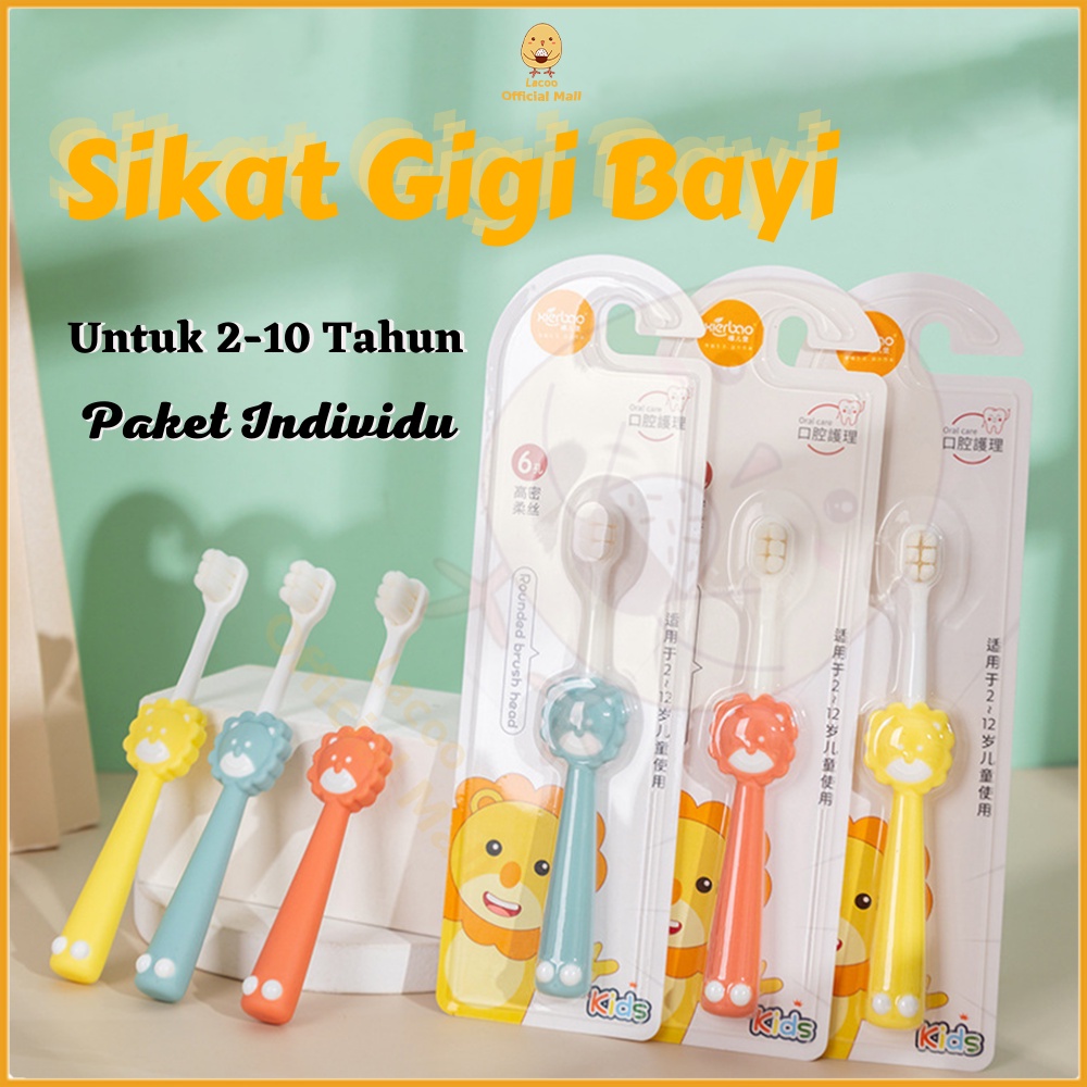 Lacoo Sikat gigi bayi anak motif singa Baby toothbrush