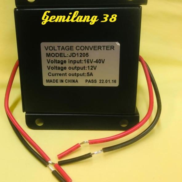 JD1205 DC 24V to DC 12V 5A Car Power Supply Converter Penurun tegangan