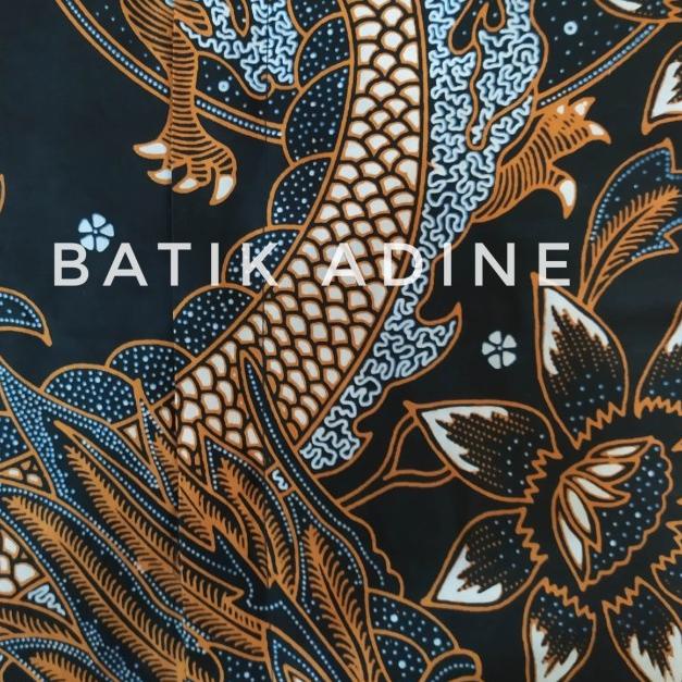 BAJU KEMEJA BATIK PRIA LENGAN PENDEK MOTIF NAGA - Hitam, M