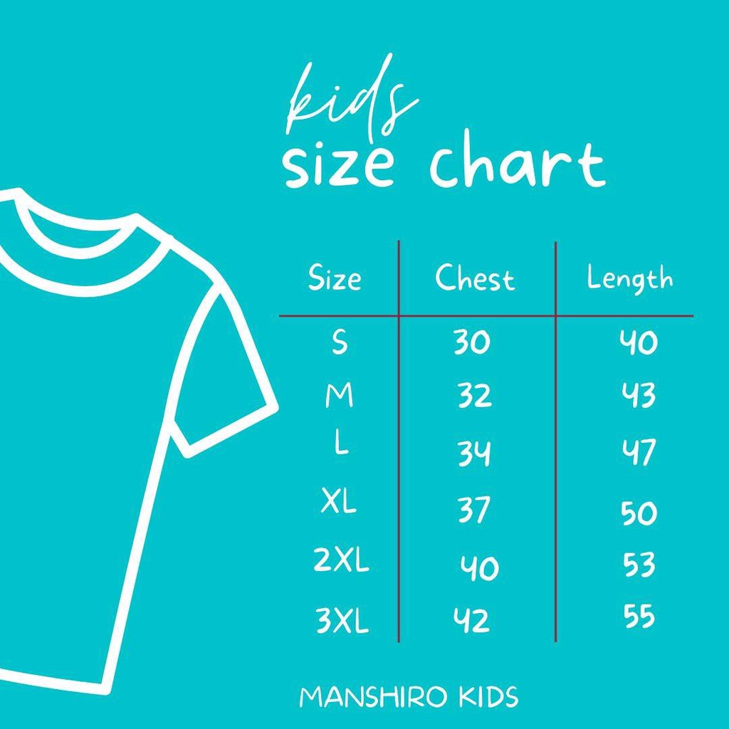 MANSHIRO Baju Kaos Washed Polos Anak Laki Laki / Perempuan Unisex Umur 1-12 Tahun Bahan Cotton 30S