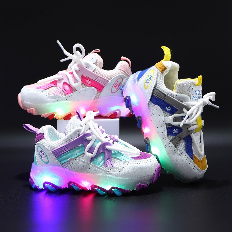 Sepatu Baby Cowok Cewek LED Umur 1 2 3 4 5 6 7 Tahun Import Murah  Spatu Anak Laki2 Perempuan Model 