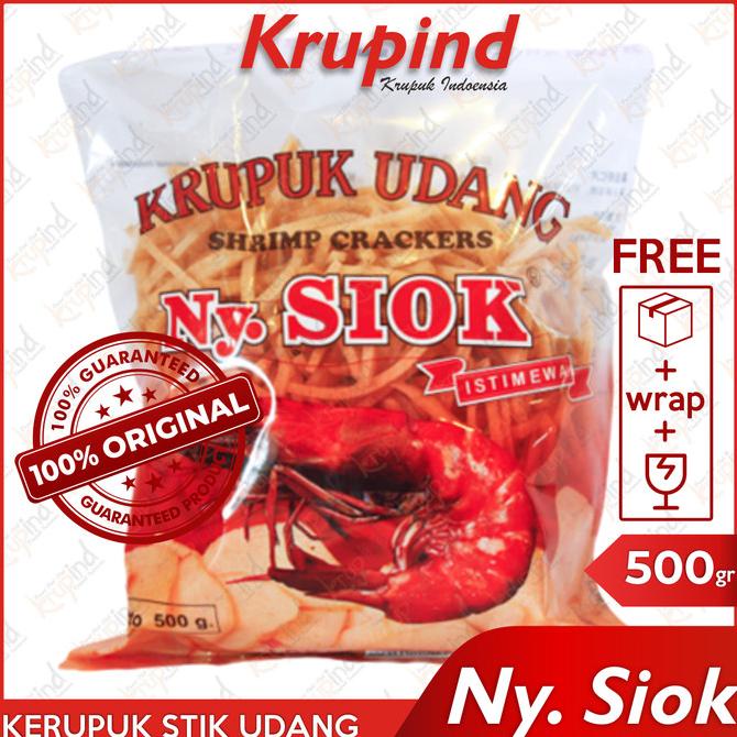 

Krupuk / Kerupuk Udang "Stik" - 500gr Ny Siok / Ny.Siok / Nyonya Siok